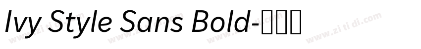 Ivy Style Sans Bold字体转换